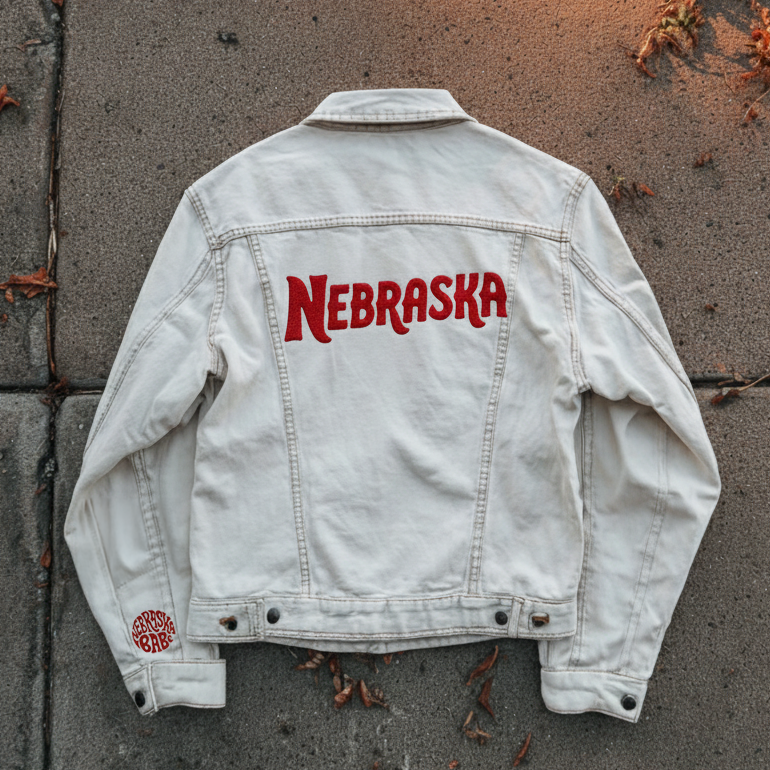 Nebraska White Denim Jacket